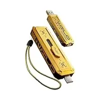 MOVE SPEED USB Stick 256GB, Lese-/Schreibgeschwindigkeit von 1.000 MB/s, USB 3.2 Gen2+Type-C Schnittstelle Externe SSD, Portable SSD mit 3-stufigem Schiebe-Design, kompatibel mit iPhone 17/16/15 Serie