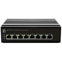 Levelone 8 FE Unmanaged Switch -10 ~ 60C, DIN-rail