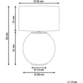 Beliani SOBRAMATI Silber