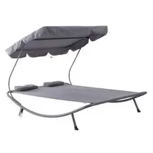 Outsunny Doppelliege 200 x 170 x 134 cm Grau