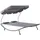 Outsunny Doppelliege 200 x 170 x 134 cm Grau
