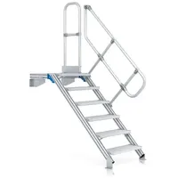ZARGES LM-Treppe mit Plattform 45° 11 Stufen, 600 mm breit, Höhe 2.36 m