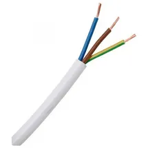 Kopp 151605844 Schlauchleitung H03VV-F 3 x 0.75 mm2, 5 m, Weiß