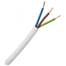 Kopp 151605844 Schlauchleitung H03VV-F 3 x 0.75 mm2, 5 m, Weiß