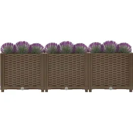 vidaXL Hochbeet 120 x 40 x 28,3 cm Braun