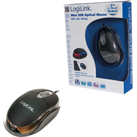 Logilink Optische USB Mini Maus schwarz (ID0010)