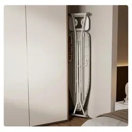 Relaxdays Bügelbrett mit Ärmelbrett, Weiß,Grau