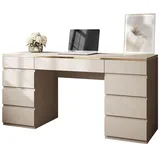 lookway Schreibtisch AURORA DOUBLE Kaschmir / Beige / Gold