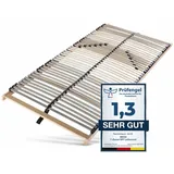 Sleepneo Lattenrost 90x200, 42 Latten, Ergonomischer 7-Zonen-Lattenrost 90 x 200 cm aus Buchenholz, Selbstmontage, hohe Traglast bis 150Kg