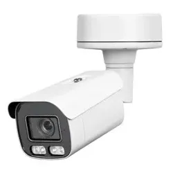 Indexa 29254 IP-Kamera 8MP Netzwerk-Kamera Telezoom 5-50mm PoE IR80m KI-Funktionen weiß NWB6865M