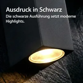 Maxkomfort GmbH Außenleuchte Aluminium Edelstahl 1268 2x GU10 Schwarz