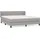 vidaXL Boxspringbett mit Matratze Hellgrau 160x200 cm Stoff - Grau