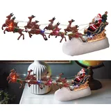 Infactory LED-Weihnachtsmann im Schlitten 13 bunten LEDs