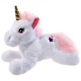 HEUNEC 351578 - EINHORN liegend, weiß, Plüschtier, 30 cm