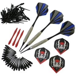 Carromco 89553 - Softdart Set L, 3 Softdarts + 100 Tips + 3 Flights