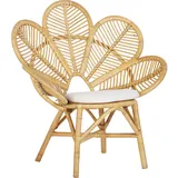 Beliani, Sessel, Bilianis Set aus 2 Stühlen Pw Rattan rosa-gelb FLORENTINA