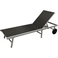 DEGAMO OSTIA Rollliege 200 x 78 x 34,5 cm schwarz