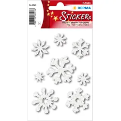 HERMA Eiskristalle, Filz, Weiß, Dauerhaft, Weihnachten, 8 Stück(e), 1 Blätter