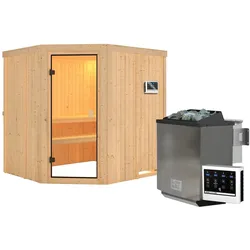 Karibu Innensauna Ella mit 9kW Bio Ofen und Steuergerät Easy