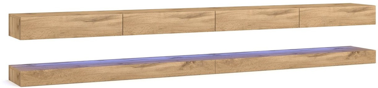 Domando Lowboard Lowboard Padua M2 (4 St), Breite 280cm, Schwebeoptik braun