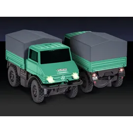 CARSON RC-Auto Mercedes-Benz Unimog Forst mit Hänger 2,4G RTR grau (500504165)