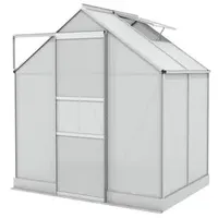 Vitavia Gewächshaus Pontos 2500 HKP, inkl. Fundament, ca. B195/H207/T137 cm, Silber