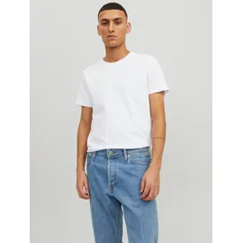 JACK & JONES Herren Rundhals T-Shirt Basic Weiß XS