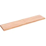 vidaXL Waschtischplatte Hellbraun 140x30x(2-4) cm Massivholz Behandelt