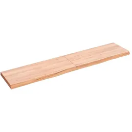 vidaXL Waschtischplatte Hellbraun 140x30x(2-4) cm Massivholz Behandelt