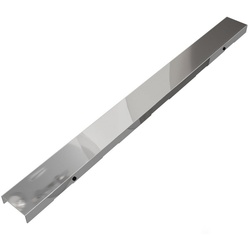 Aquabad® Duschrinne Edelstahl Abdeckung für Duschrinne Aquabad® SDS Premium, Design: Bord, Blende: Bord silberfarben 6,6 cm x 100 cm