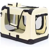 fudajo Faltbare Transportbox M 60 x 42 x 44 cm Beige
