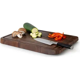 Continenta Tranchierbrett, Walnuss Stirnholz 42 x 29 x 3,5 cm, Servierbrett - Braun