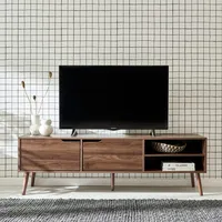 Sweeek TV-Möbel mit Nussbaumdekor, 2 Türen, 1 Regal, 160