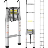 Vevor 4,59m Teleskopleiter Rutschfester Klappleiter 90x48x8cm Stehleiter mit Arretiersystem Mehrzweckleiter Aluminiumlegierung 190kg Belastbarkeit Ideal für Hausreparaturen Dekoration Wandanstrich