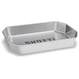 Skotti Plade Teller 20,5 x 15 x 3 cm Edelstahl Weiß