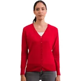 CASH-MERE.CH Strickjacke V-Ausschnitt Rot M