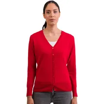 CASH-MERE.CH Strickjacke V-Ausschnitt Rot M