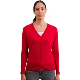 CASH-MERE.CH Strickjacke V-Ausschnitt Rot M