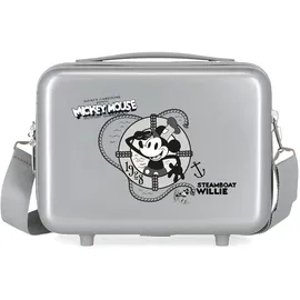 Disney 100 Mickey Steamboad Anpassungsfähiger Kulturbeutel, Grau, 29 x 21 x 15 cm, starres ABS, 9,14 l, 0,63 kg