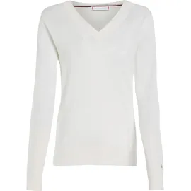 Tommy Hilfiger Stitch V-n Langarm-polo Ecru XL