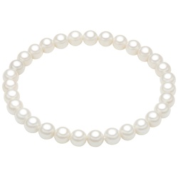 Rafaela Donata Perlen-Armband Muschelkernperle in Weiß 20 cm Damen 