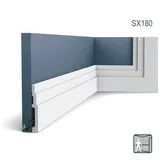 Orac Decor SX180 MODERN HIGH LINE Zierleiste Fußleiste Modernes Design Weiß