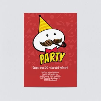 Geburtstagskarten (5 Karten) selbst gestalten, Smiley - Rot