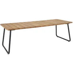Brafab Nolli Gartenesstisch Aluminium/Teak schwarz/natur