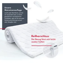 Fdm Topper 90x200 cm Matratzenauflage mit HR-Schaum Kaltschaum 6 cm H2 H4