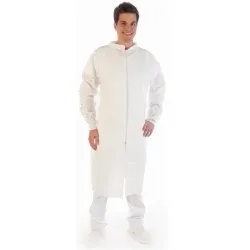 HYGOSTAR® Besucher- und Laborkittel SMS, weiß 27401 , 1 Stück, Größe: XL, Länge: 110cm