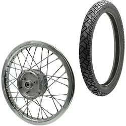 Speichenrad Felge Alu 1,6x16 passend für Simson S51 S50 S70 Schwalbe KR51 Alufelge Edelstahl Speichen Craftride AF18 + Reifen Vee Rubber VRM094 vorne hinten