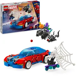 LEGO Marvel 76279 Spider-Mans Rennauto&Venom Green Goblin Spielzeug-Set