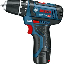 Bosch GSR 12V-15 Professional inkl. 2 x 2,0 Ah Akku + Ladegerät + Softbag + 39-tlg. Zubehör 0615990L6Z