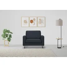 Home Affaire Loveseat Pinto Kunstleder 105 x 85 x 97 cm Blau mit Keder